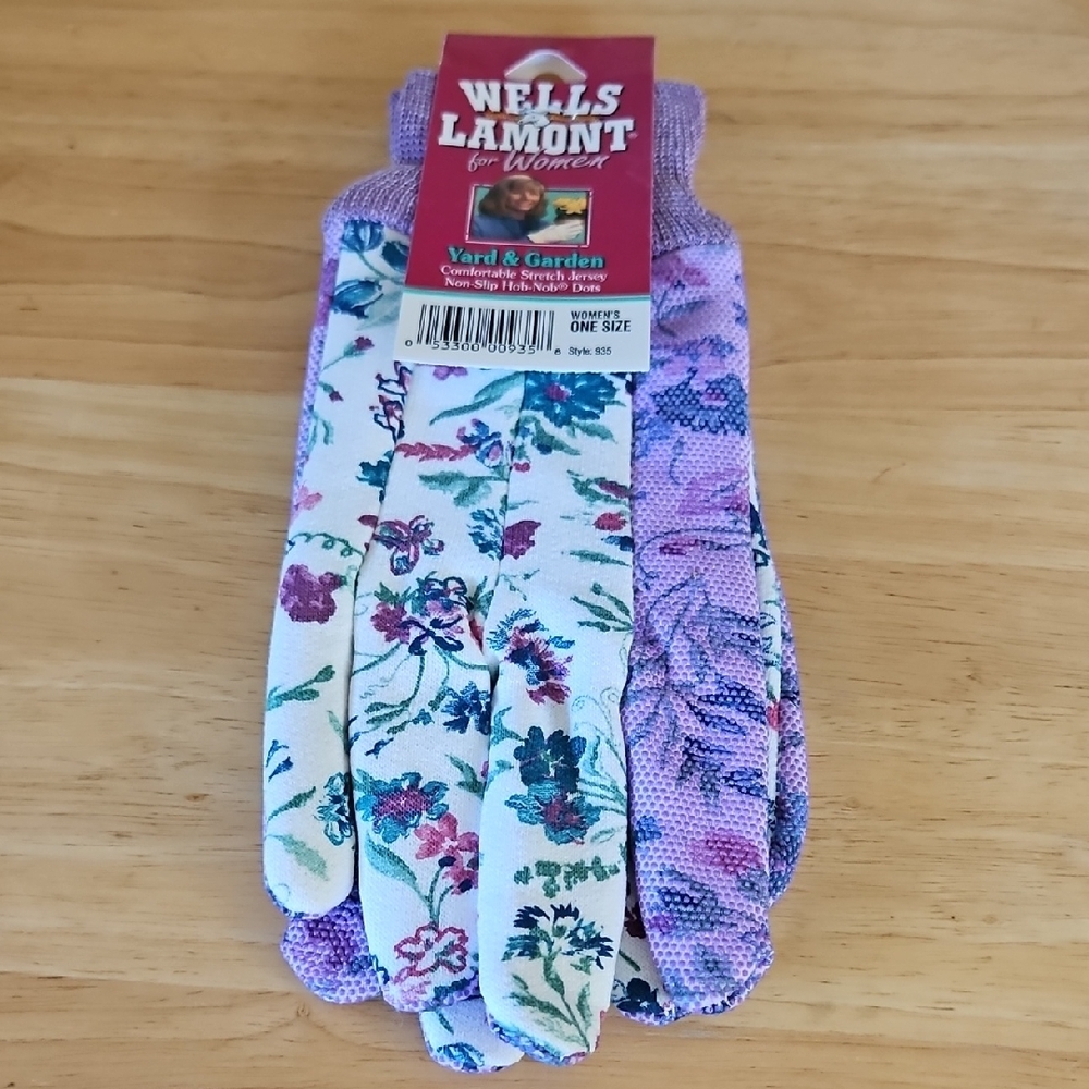 Wells Lamont Floral Garden Gloves Womens One Size NEW